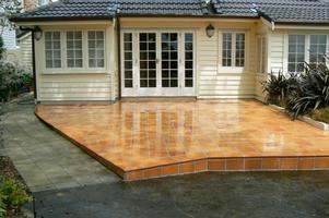 Reinforced Concrete Patio With Tiling